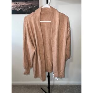Beige Long Sleeve Fashion Cardigan Women's Sweater/Top sz 2XL